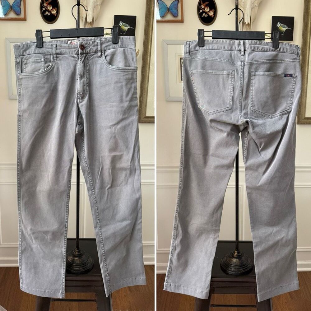 Faherty Stretchy Twill 5 Pocket Pants Jeans Grey $178 31 x 29.5